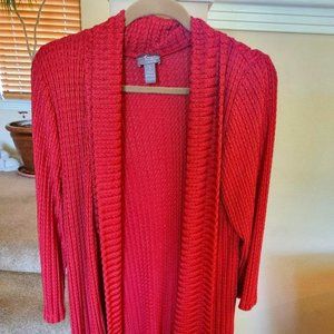 Chico's Travelers Collection Orange Sweater - Chico's Size 3